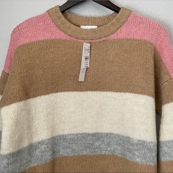 NWT TOPSHOP Supersoft Stripe Crewneck Sweater 4-6 - Picture 4 of 10